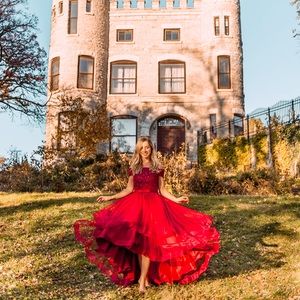 JJ’s House Red Formal High Low Dress